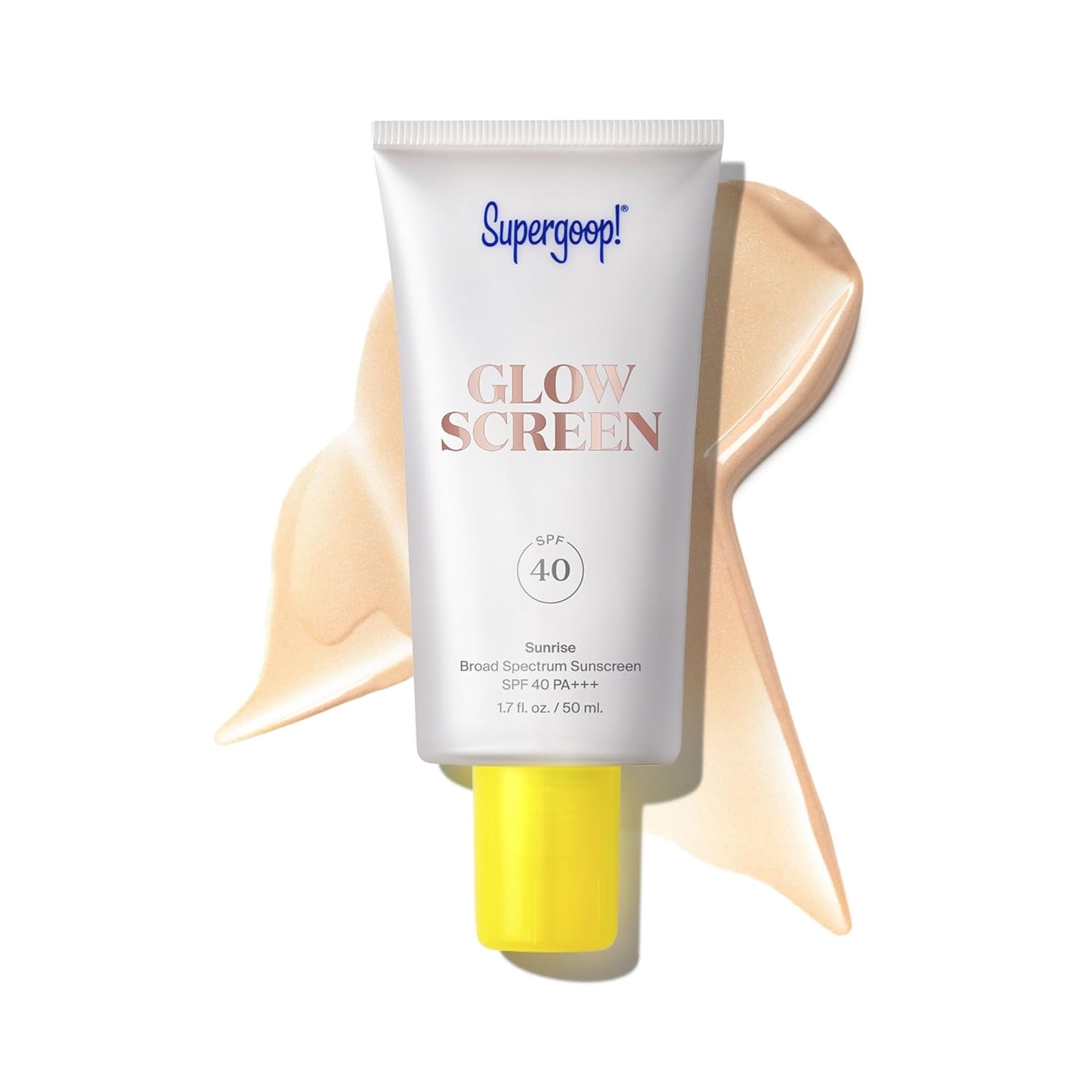 Supergoop! Glowscreen SPF 40, Sunrise (Champagne Glow) - 1.7 fl oz - Glowy Primer + Broad Spectrum Sunscreen Hydration with Hyaluronic Acid, Vitamin B5 & Niacinamide